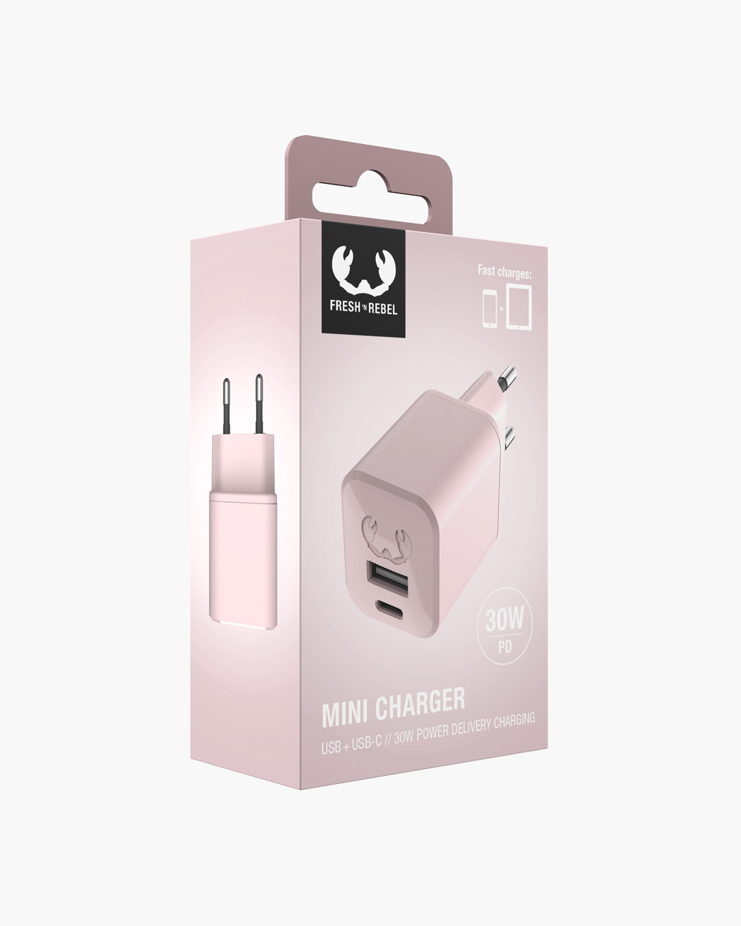 USB + USB-C Mini Charger 30W PD
