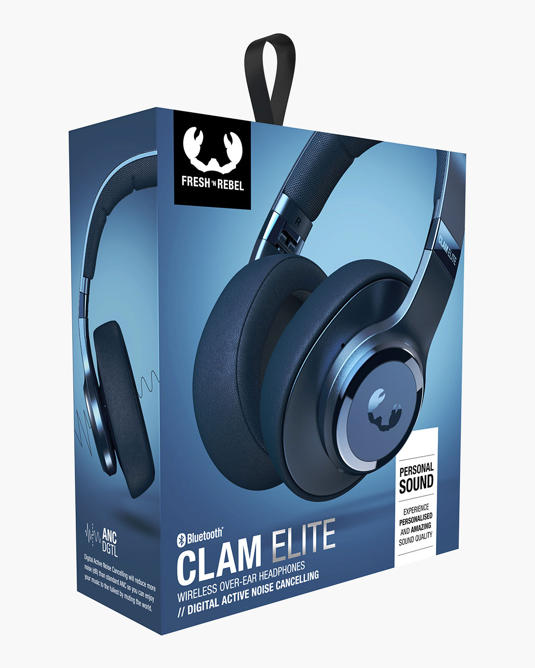 Fresh 'n Rebel - Clam Elite - Wireless over-ear headphones with digital noise cancelling - Steel Blue