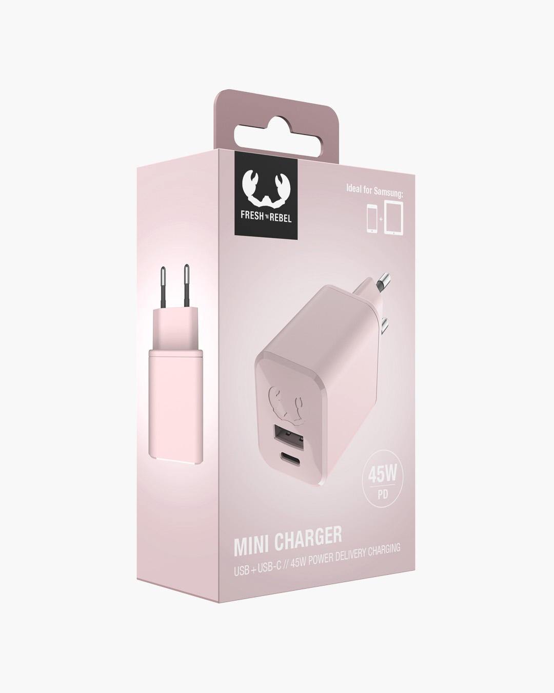 USB + USB-C Mini Charger 45W PD