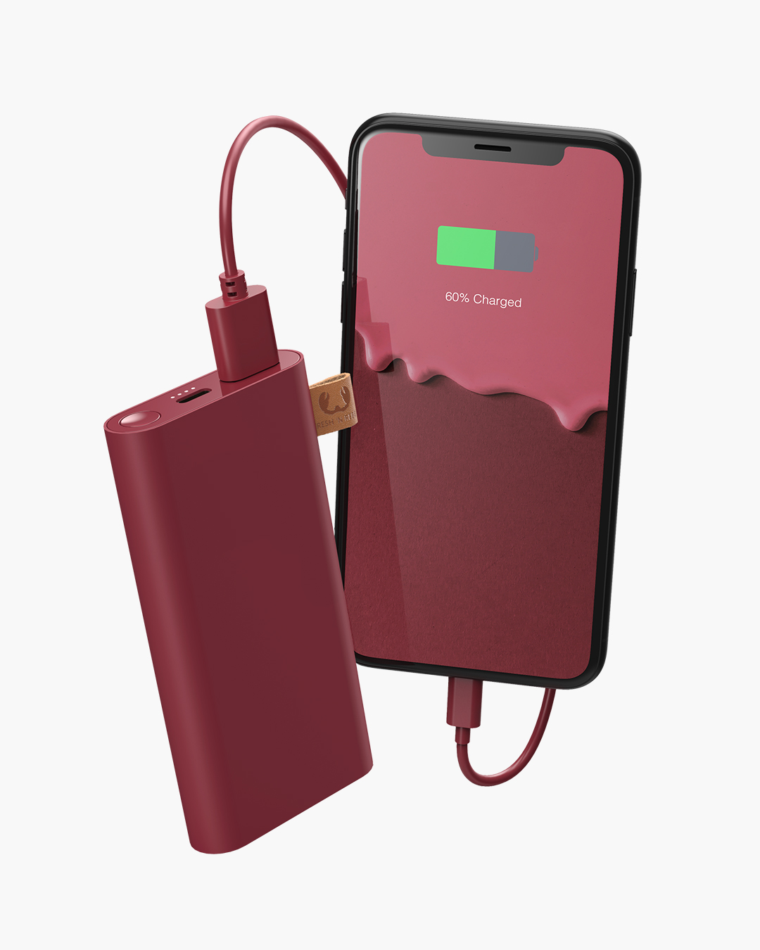 Fresh 'n Rebel - Powerbank 6000 mAh USB-C - Ruby Red