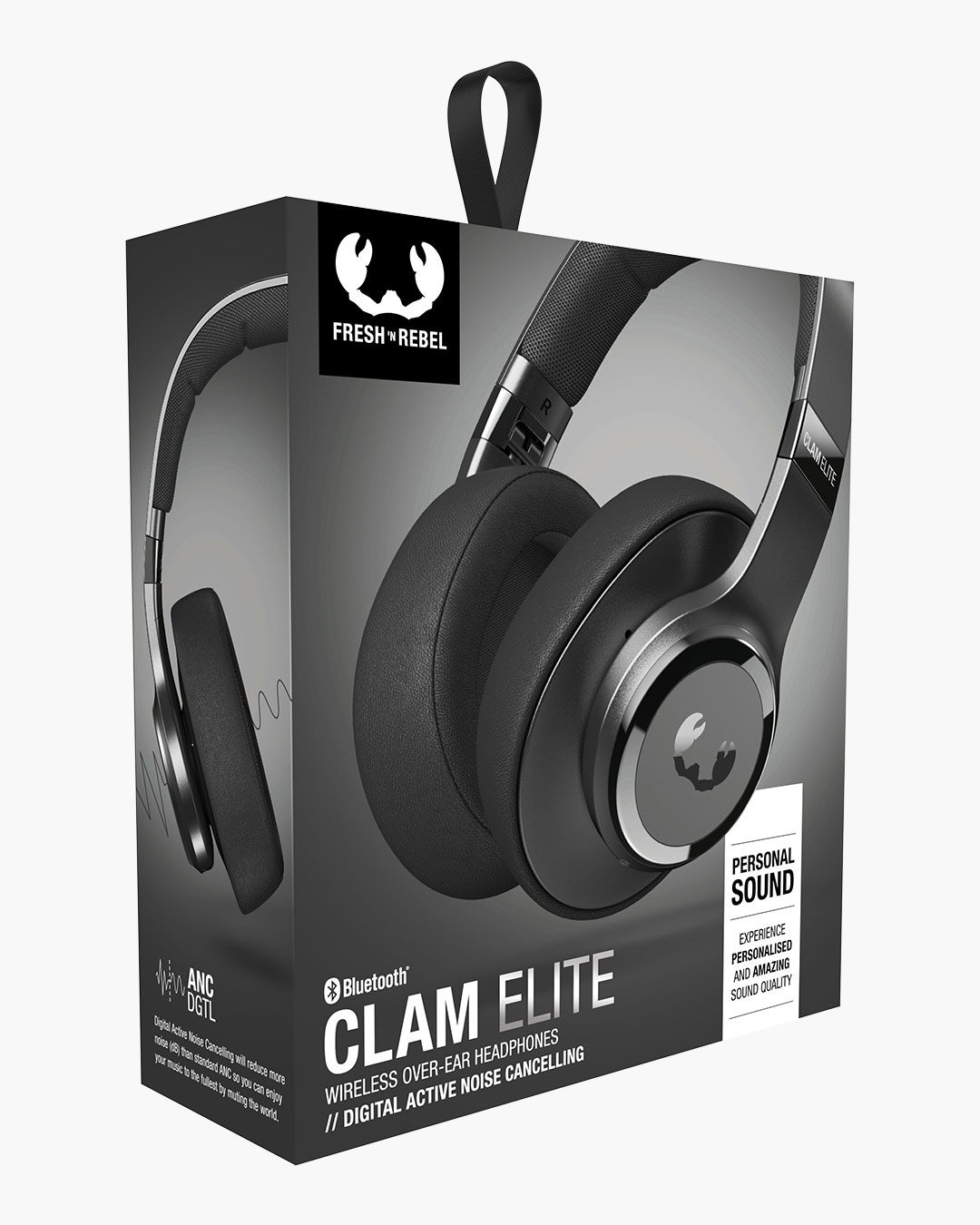 Fresh 'n Rebel - Clam Elite - Wireless over-ear headphones with digital noise cancelling - Storm Grey