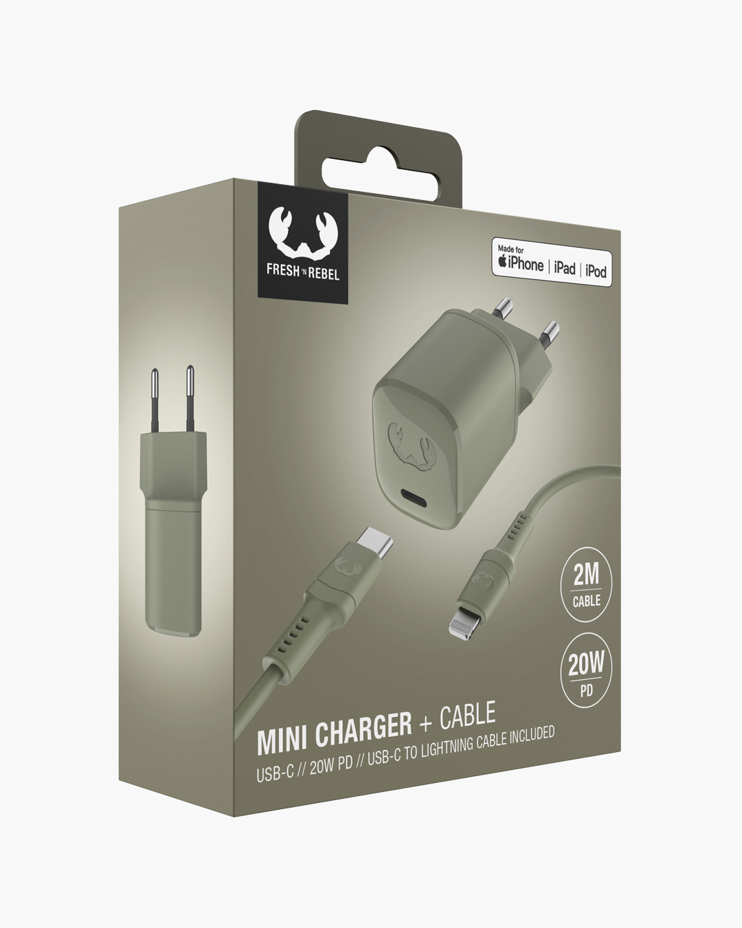 USB-C Mini Charger 20W PD + Lightning