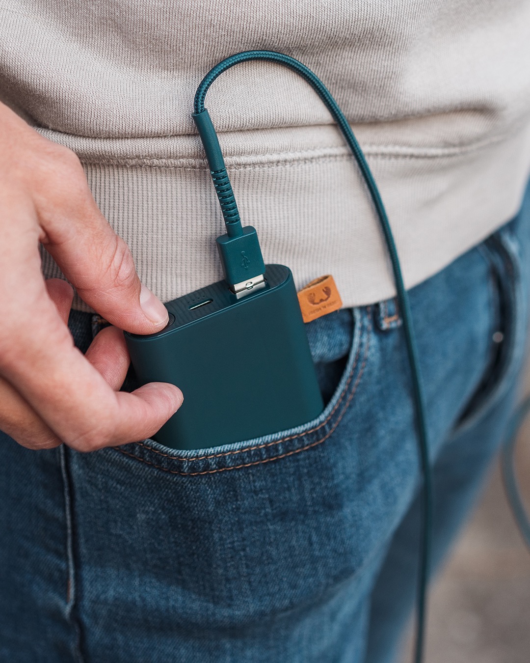 Fresh 'n Rebel - Powerbank 12000 mAh USB-C - Petrol Blue