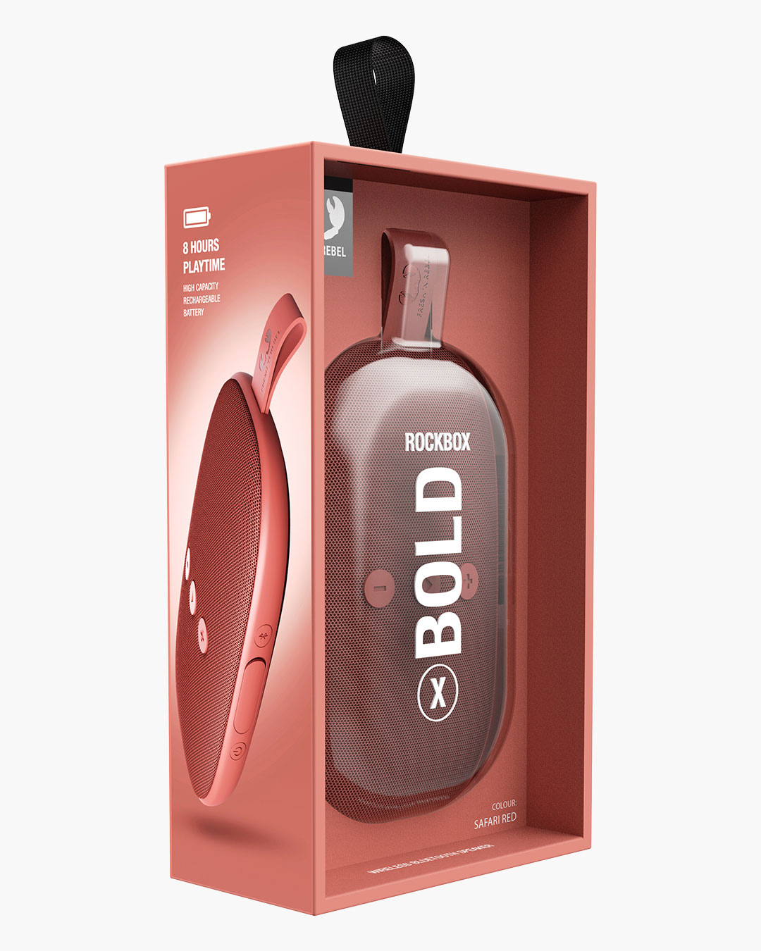 Fresh 'n Rebel - Rockbox Bold X - Wireless Bluetooth speaker - Safari Red