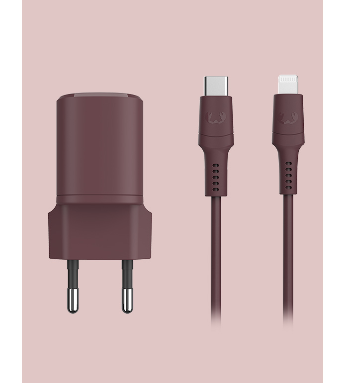 Fresh 'n Rebel - USB-C Mini Charger 20W PD - Lightning Cable