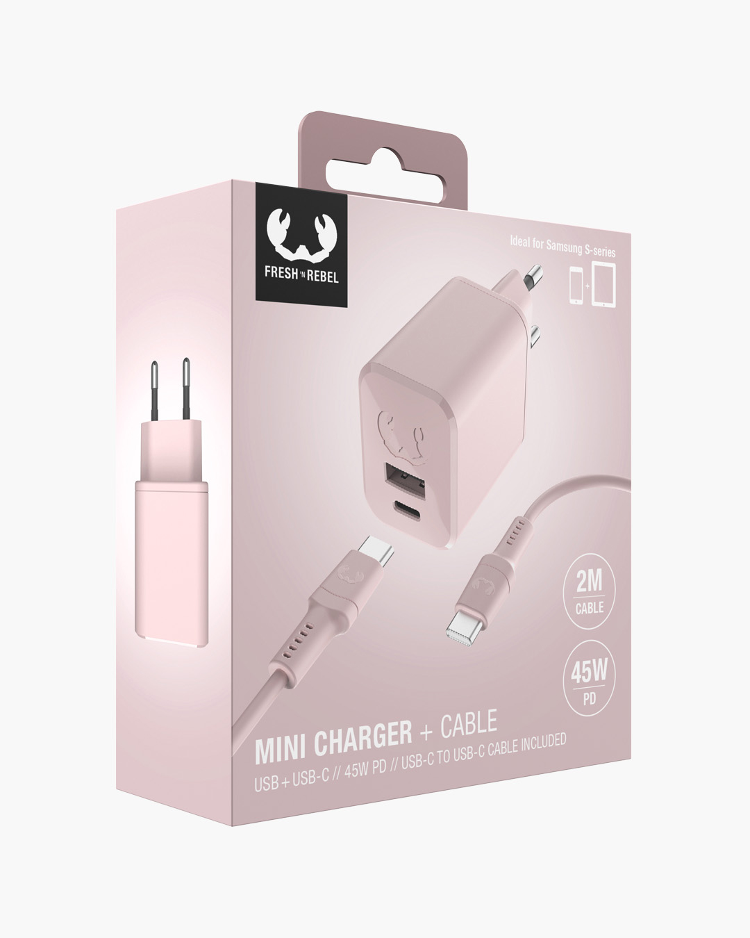 USB + USB-C Mini Charger 45W PD + USB-C
