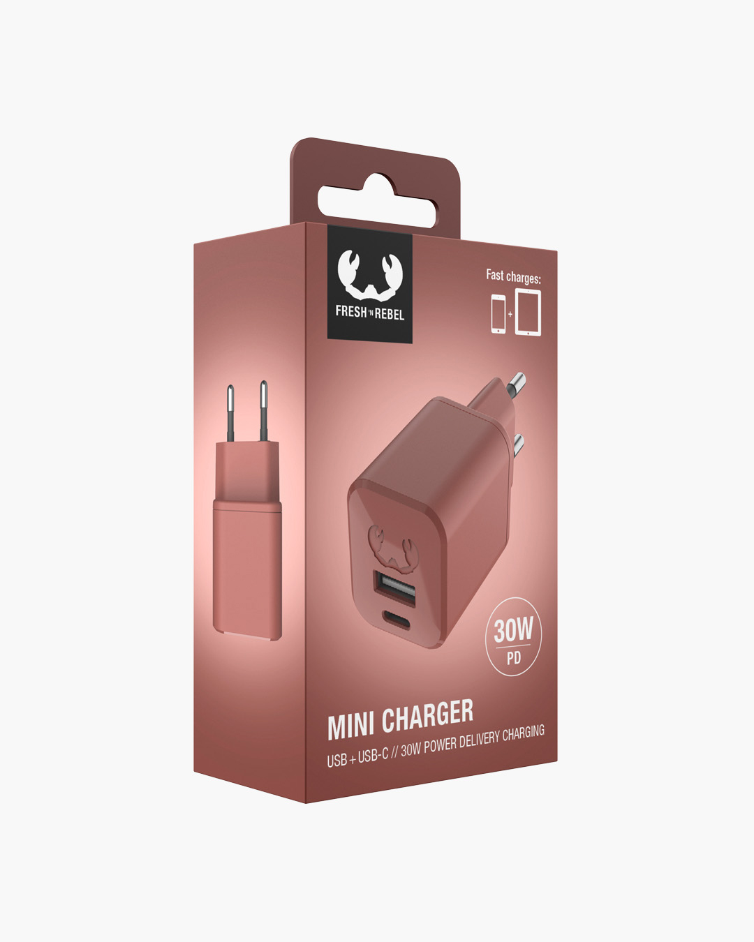 USB + USB-C Mini Charger 30W PD